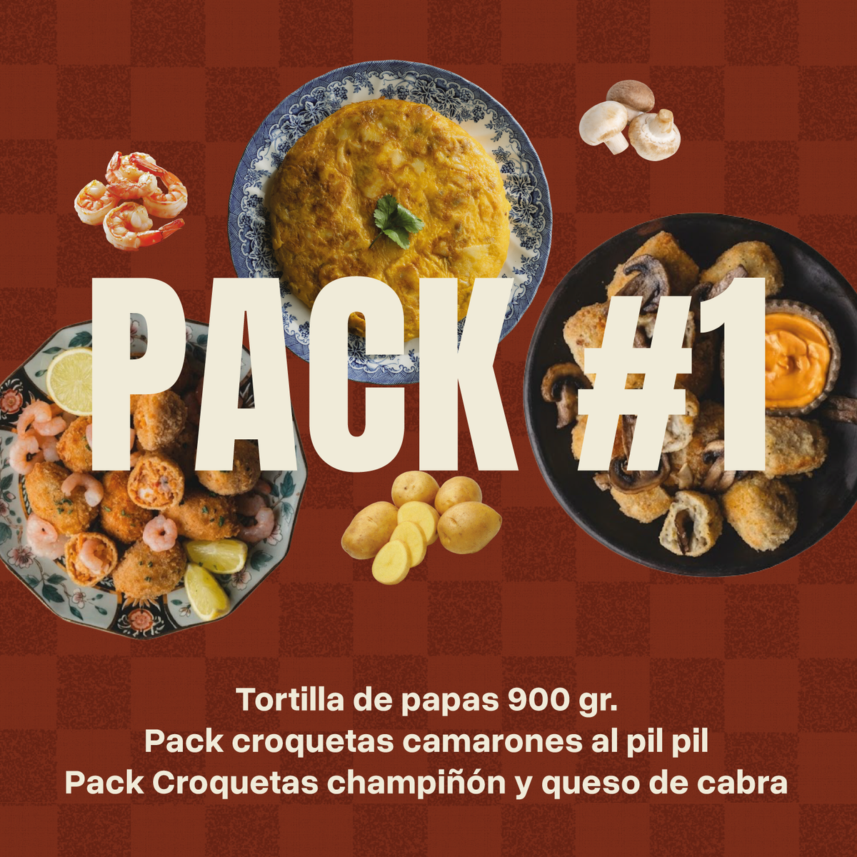 Pack 1 · Tortilla & Croquetas
