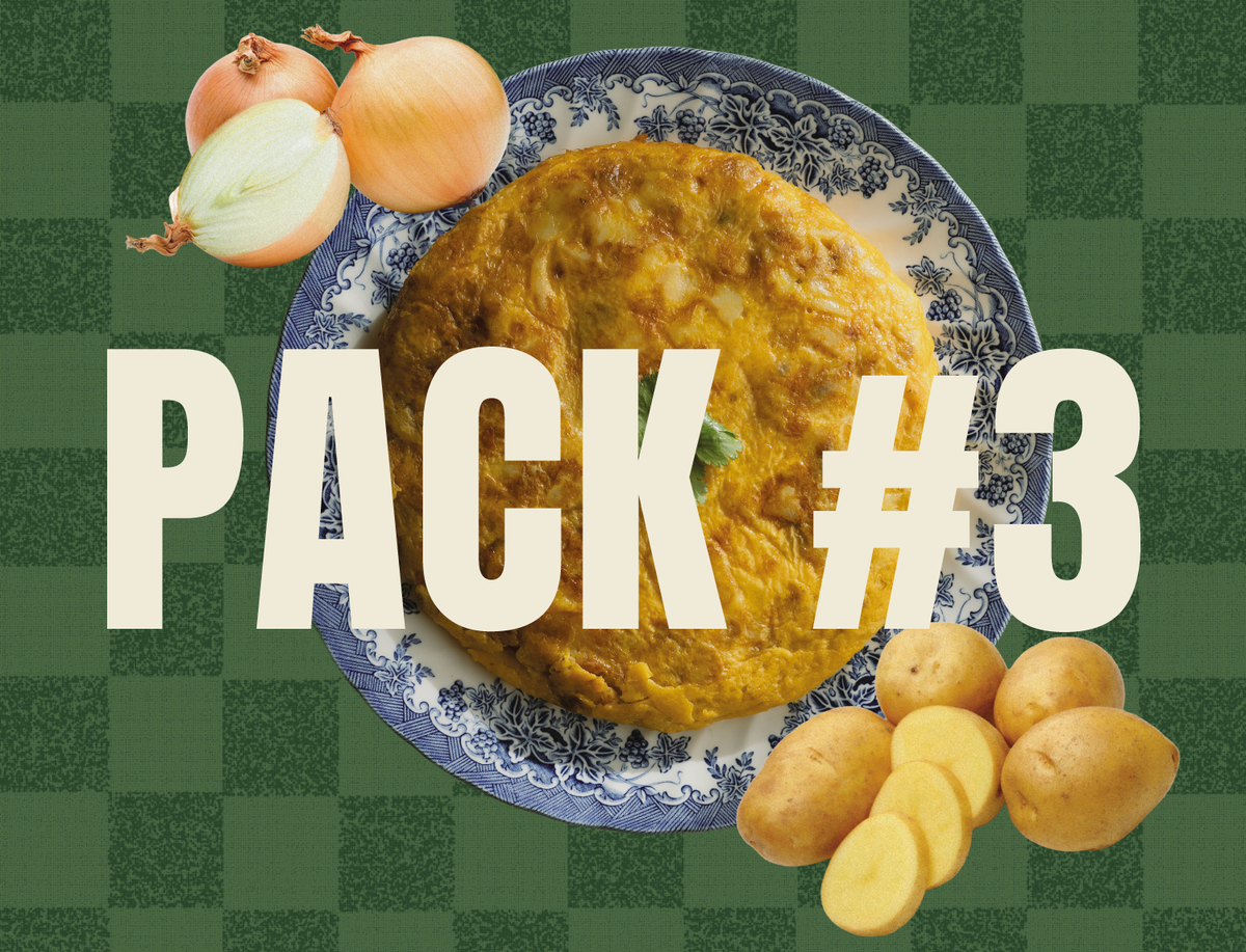 Pack 3 · 2 Tortillas de Papa y Cebolla