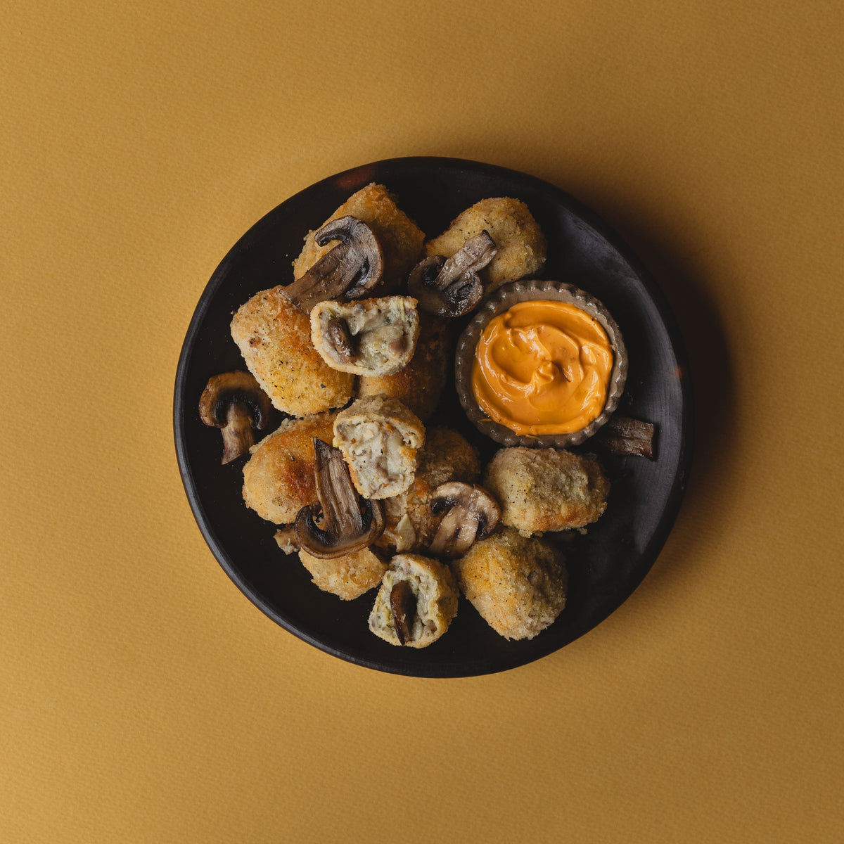 Croquetas champiñón y queso de cabra